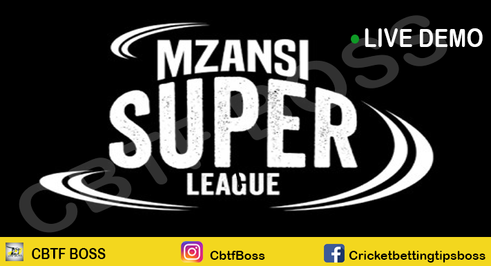 Mzansi Super League LIVE DEMO ON 16 NOV 2018